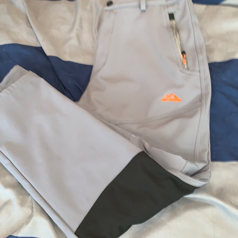 Mens WinterPants FleeceLined Ski SnowPants WaterResistant 4 ZipPockets Outdoor